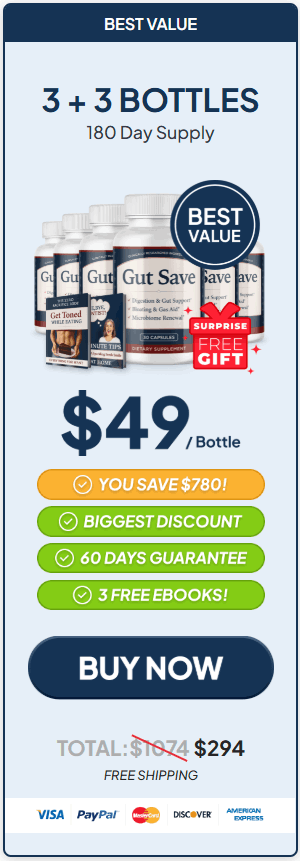Order GutSave 6 Bottles